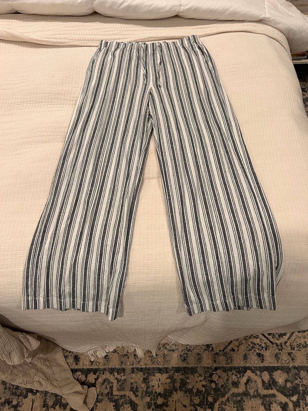 Gap Factory Linen-Blend Wide-Leg Pants — Size Small